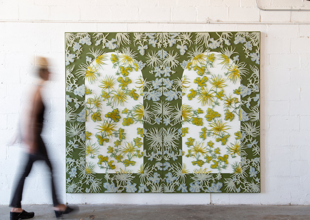 Painting by Kate Clements titled "Verdant" - 3.