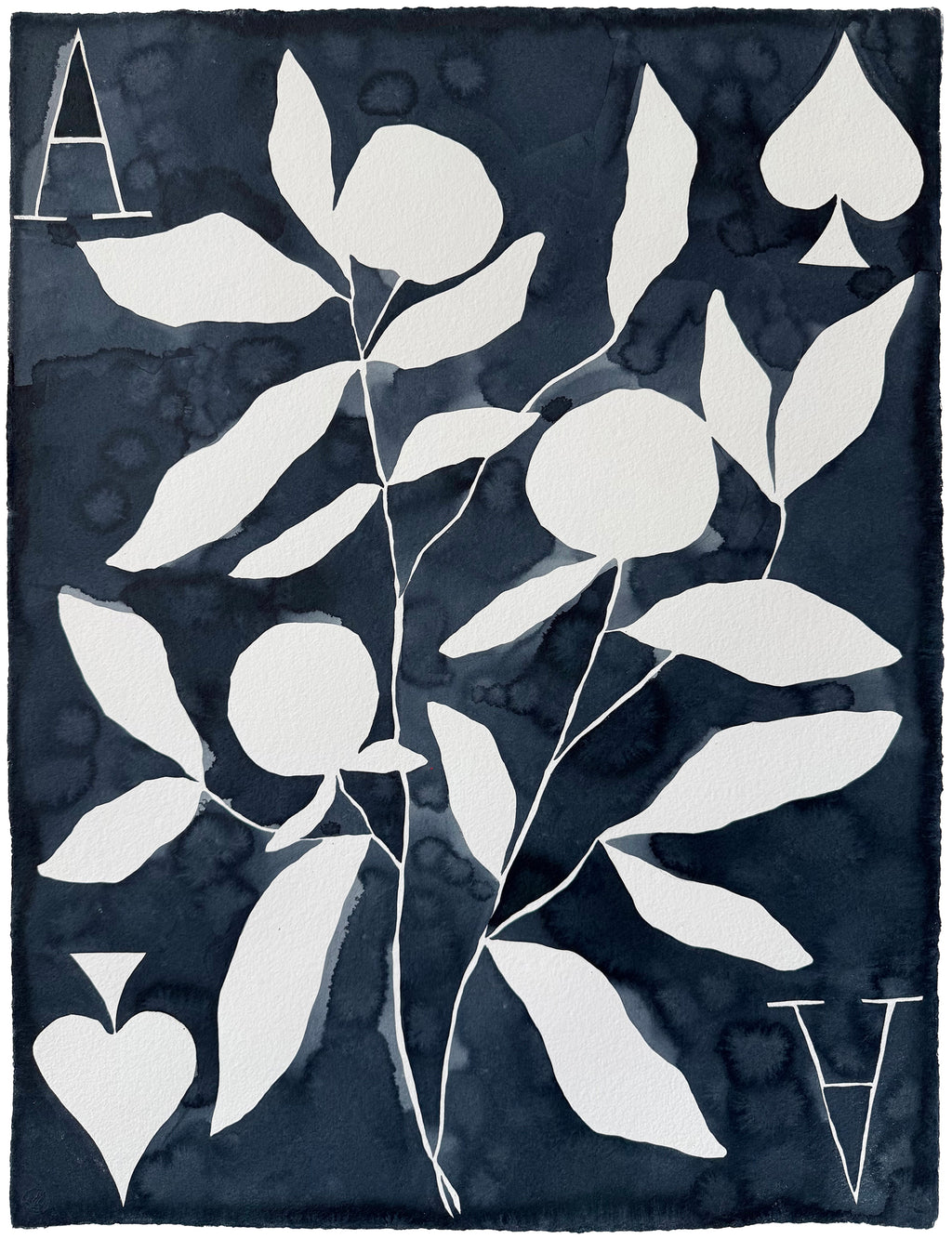 Painting by Kate Roebuck titled "Ace of Lemons" - 2.