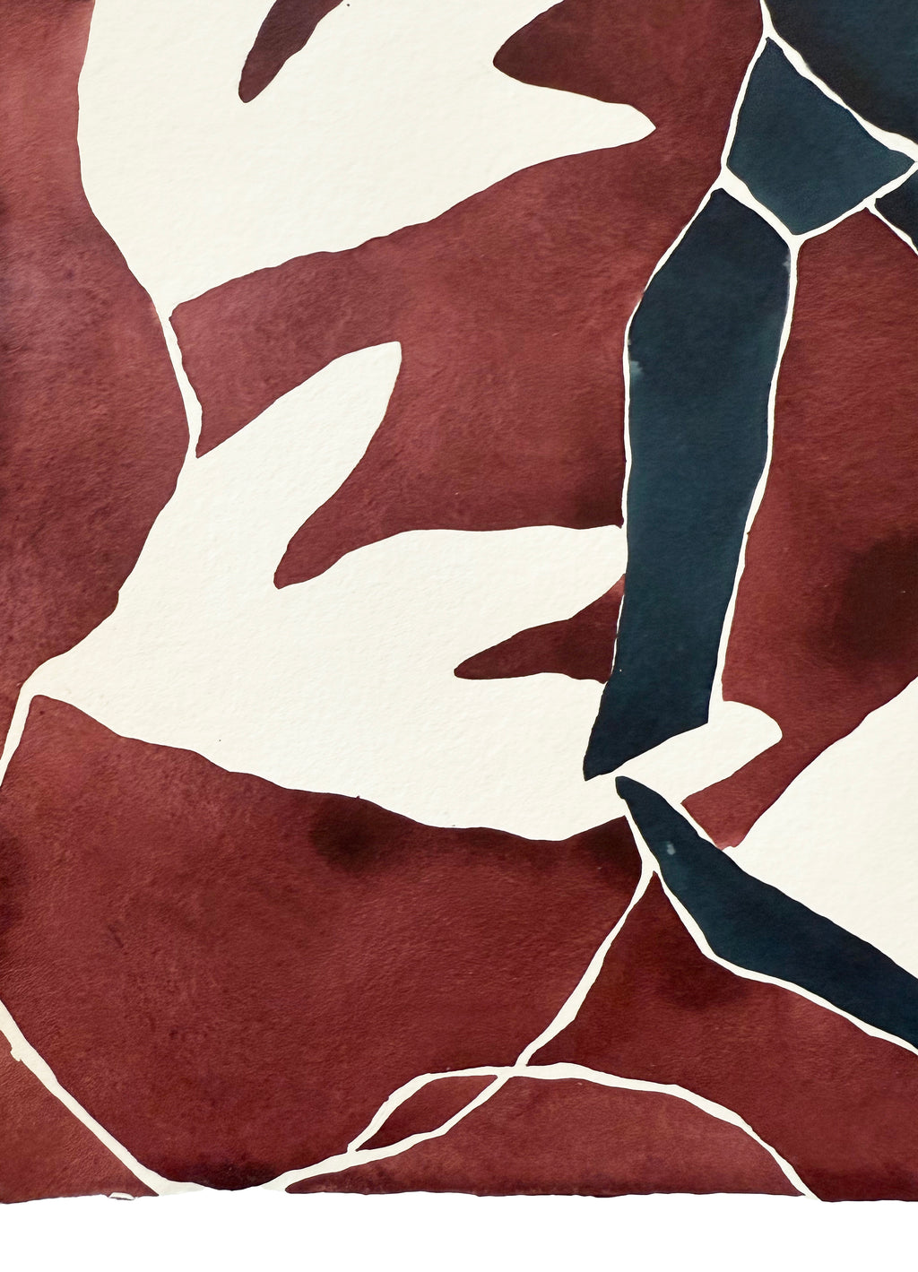 Painting by Kate Roebuck titled "Beetle and Vine" - 6.