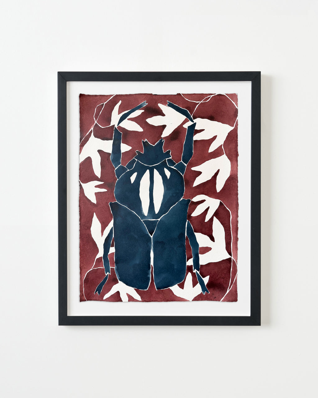 Painting by Kate Roebuck titled "Beetle and Vine" - 3.