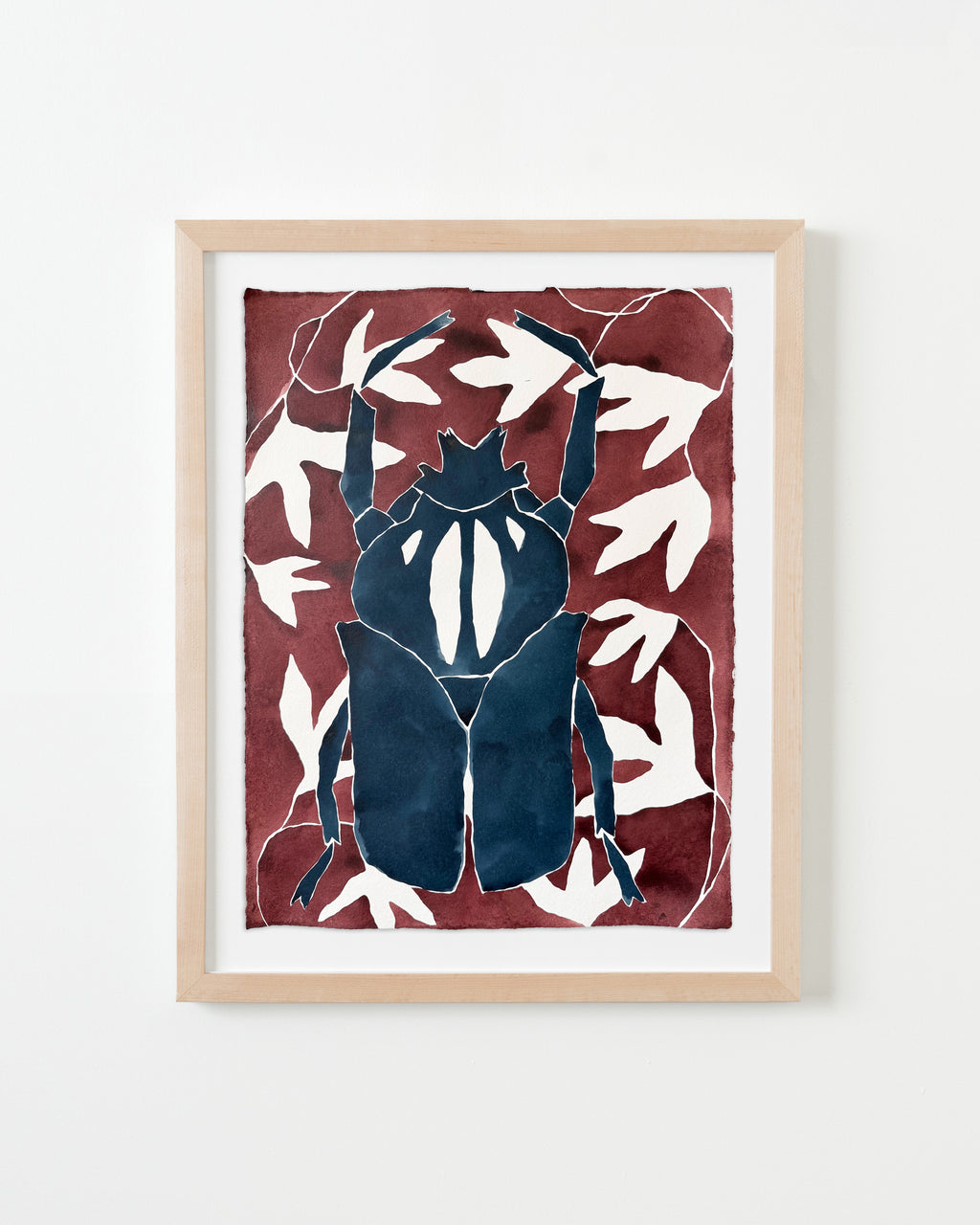 Painting by Kate Roebuck titled "Beetle and Vine" - 4.