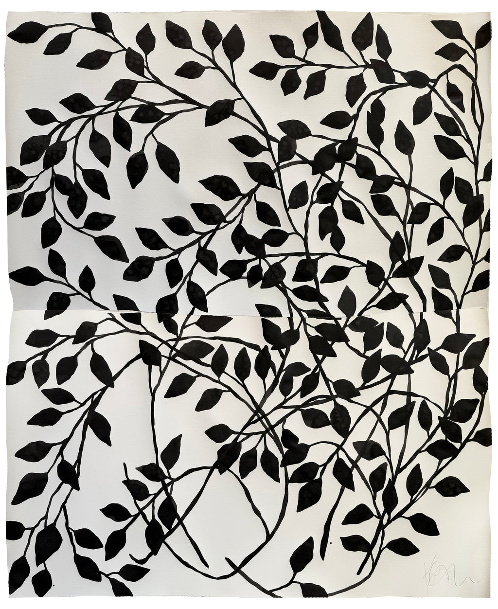 Painting by Kate Roebuck titled "Black Vine" - 2.