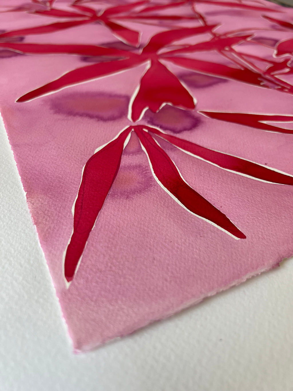 Painting by Kate Roebuck titled "Firecracker Plant" - 5.