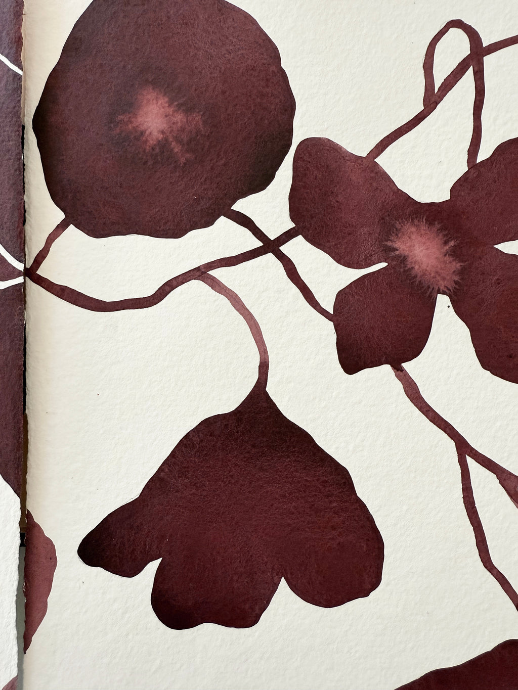 Painting by Kate Roebuck titled "Floral Split" - 5.