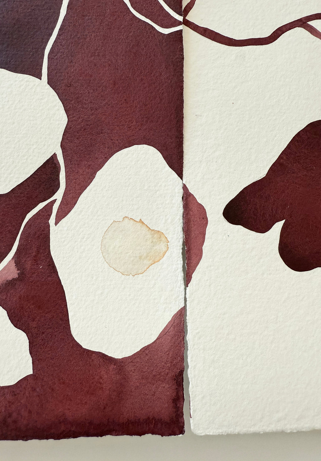 Painting by Kate Roebuck titled "Floral Split" - 6.