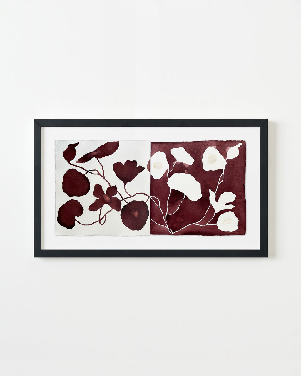 Painting by Kate Roebuck titled "Floral Split" - 3.