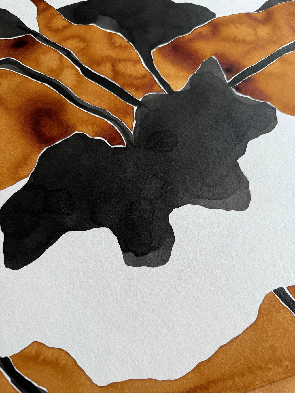 Painting by Kate Roebuck titled "Floral Three Tone" - 5.