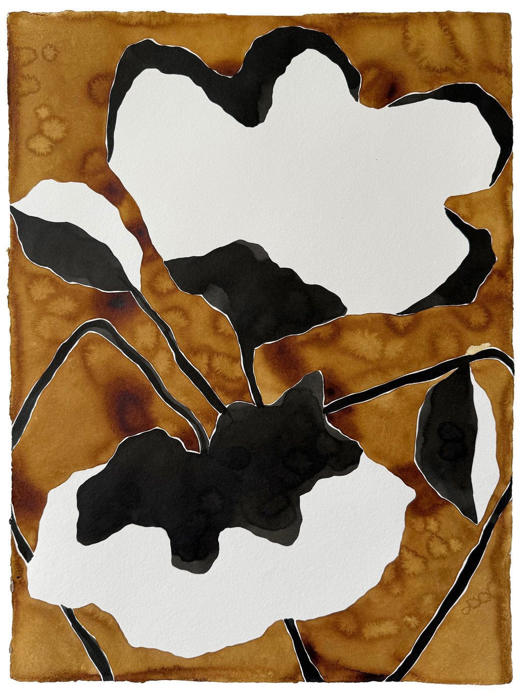 Painting by Kate Roebuck titled "Floral Three Tone" - 2.