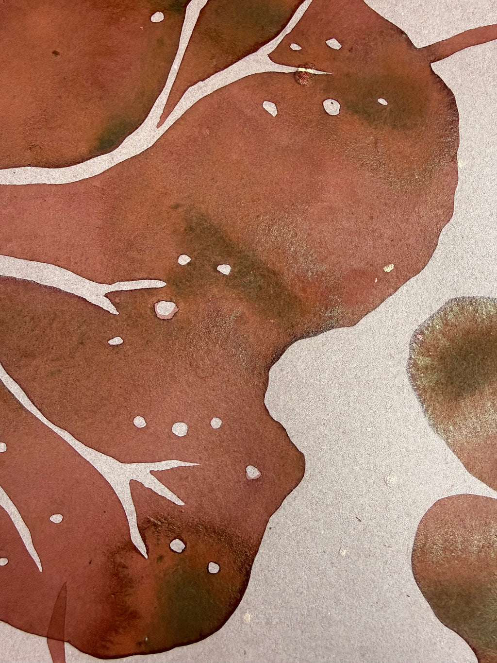 Painting by Kate Roebuck titled "Geranium in Urn" - 5.
