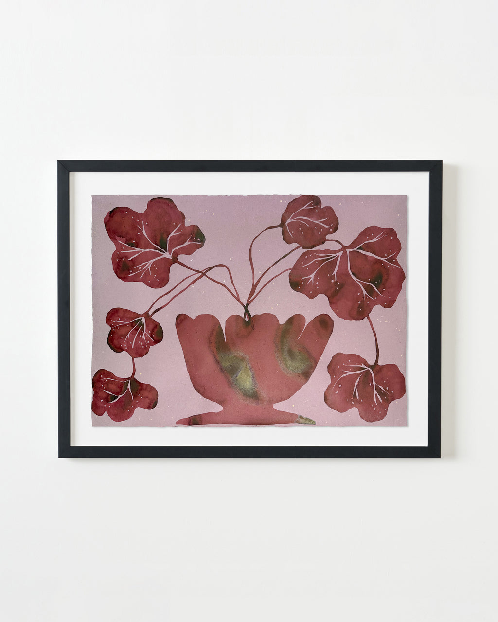 Painting by Kate Roebuck titled "Geranium in Urn" - 3.