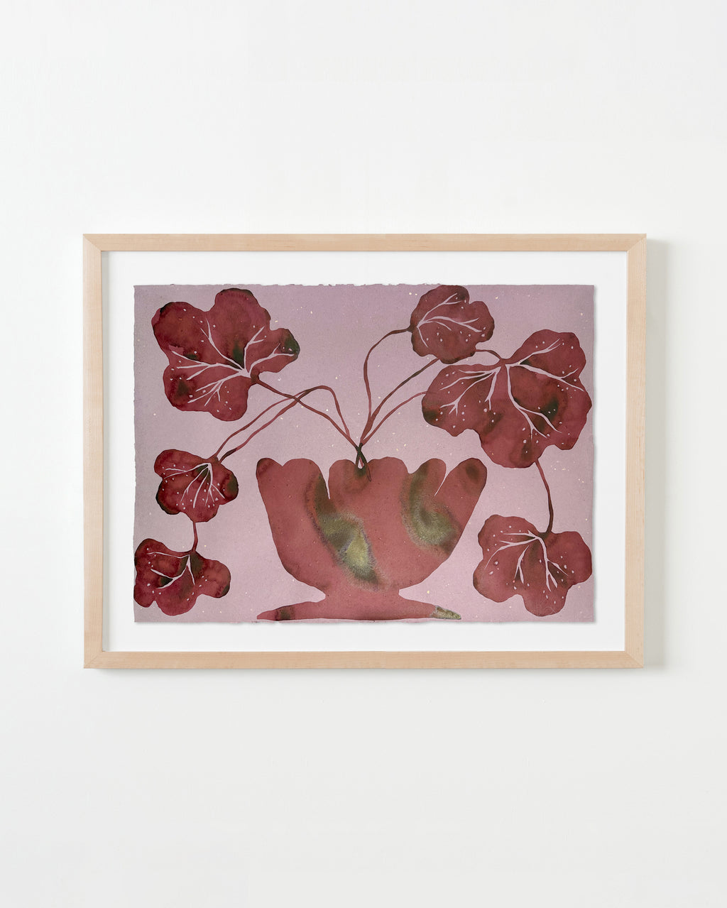 Painting by Kate Roebuck titled "Geranium in Urn" - 4.