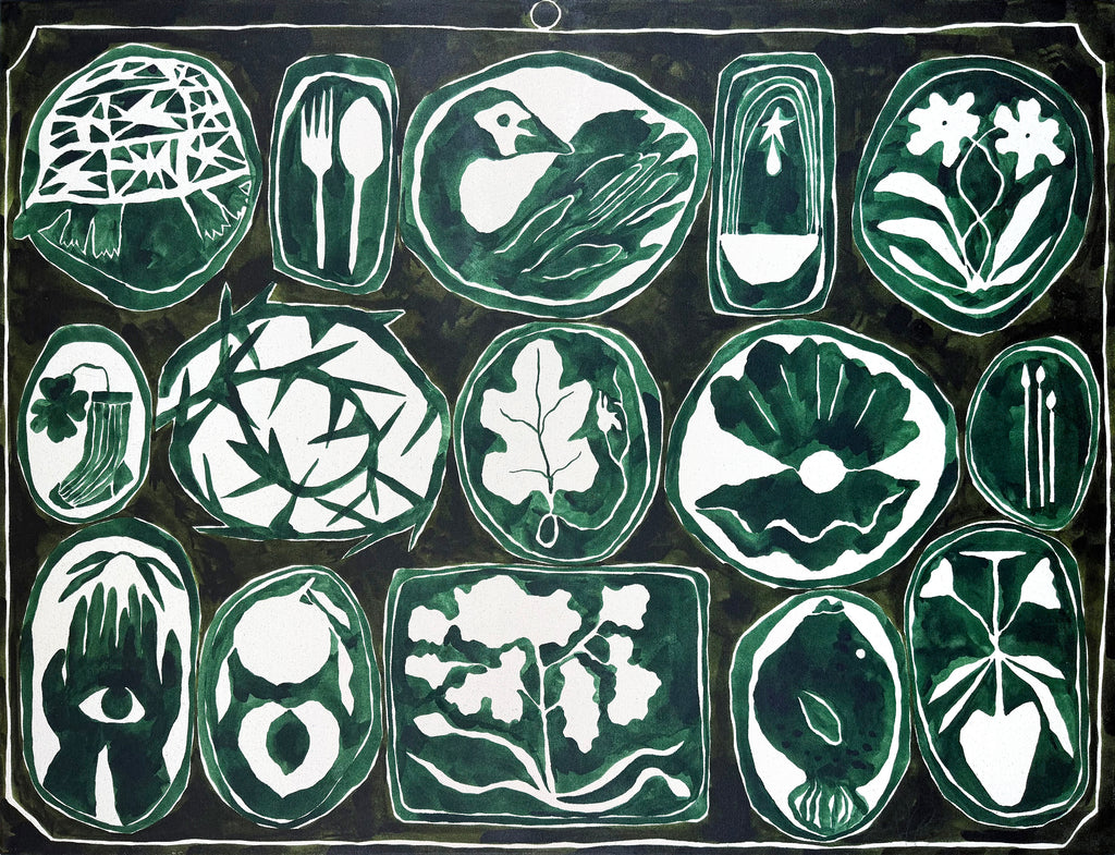 Painting by Kate Roebuck titled "Intaglio Collection" - 2.