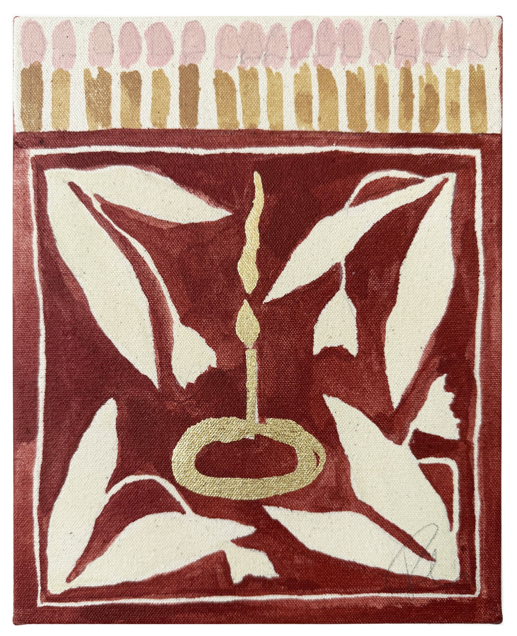 Painting by Kate Roebuck titled "Matchbook One" - 2.