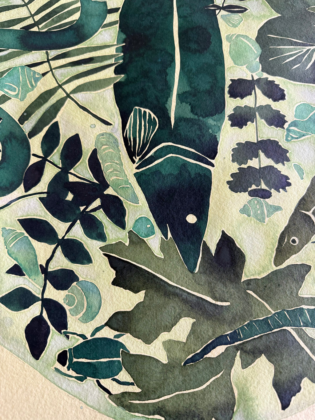 Painting by Kate Roebuck titled "Palissy Platter" - 6.