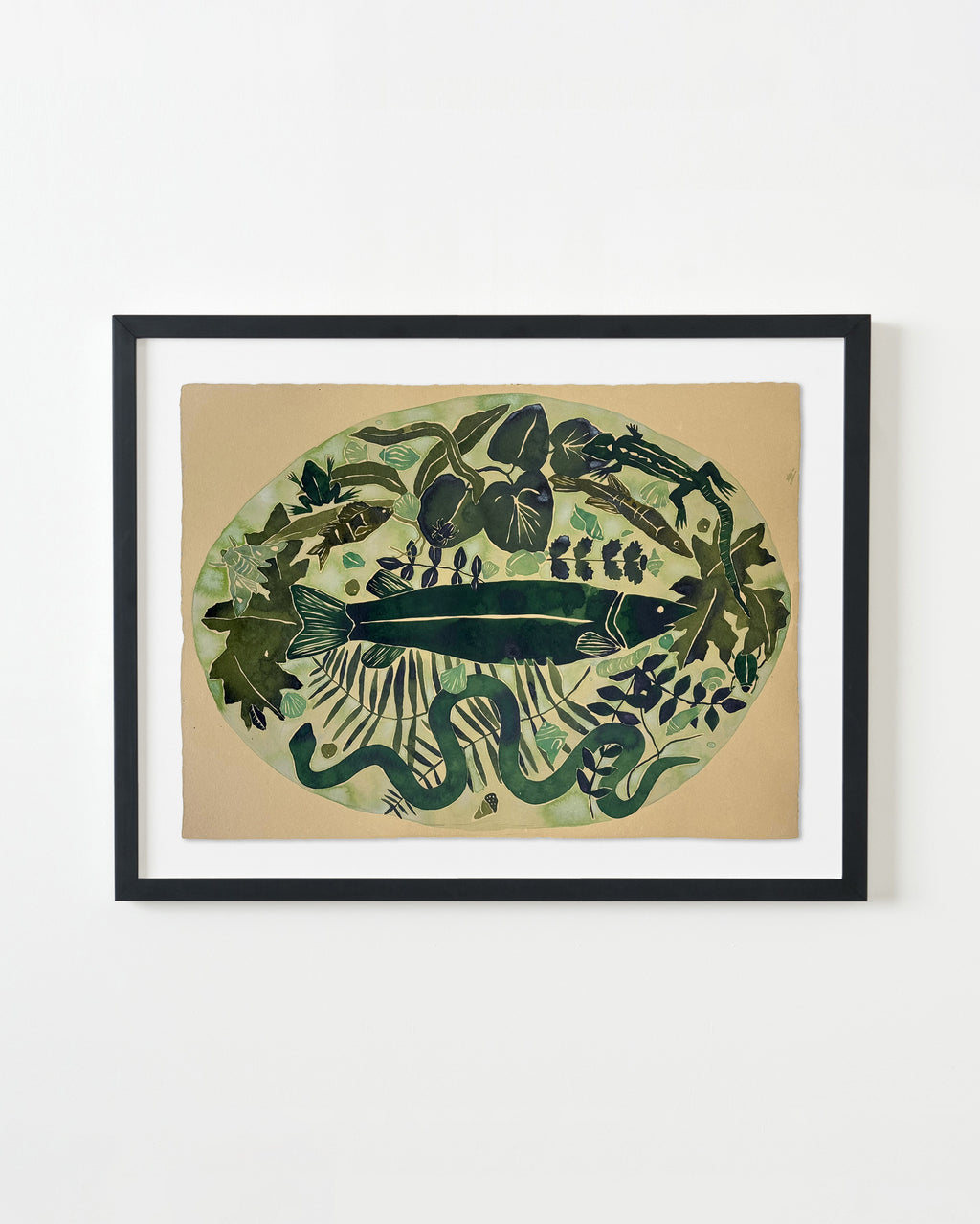 Painting by Kate Roebuck titled "Palissy Platter" - 4.