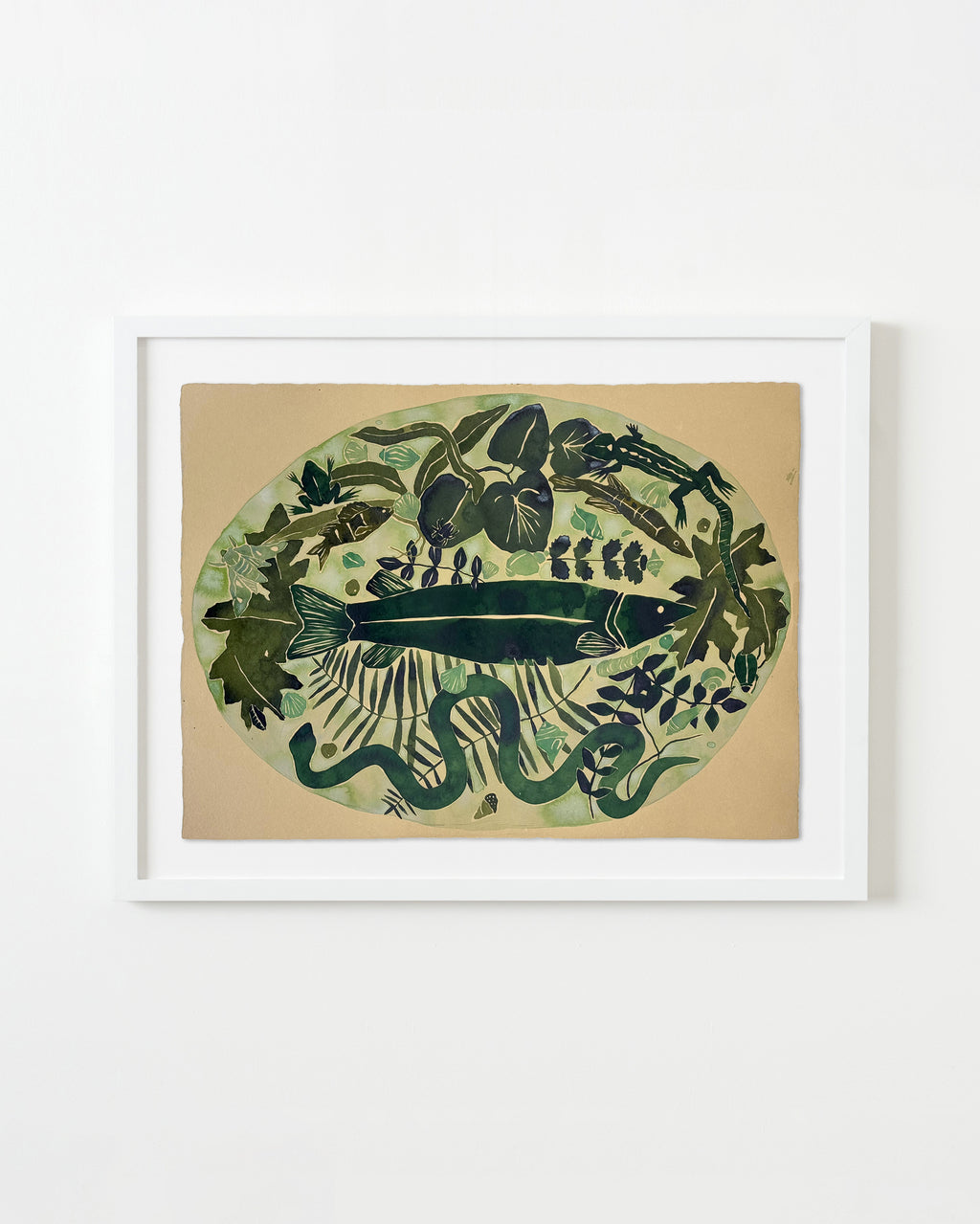 Painting by Kate Roebuck titled "Palissy Platter" - 3.