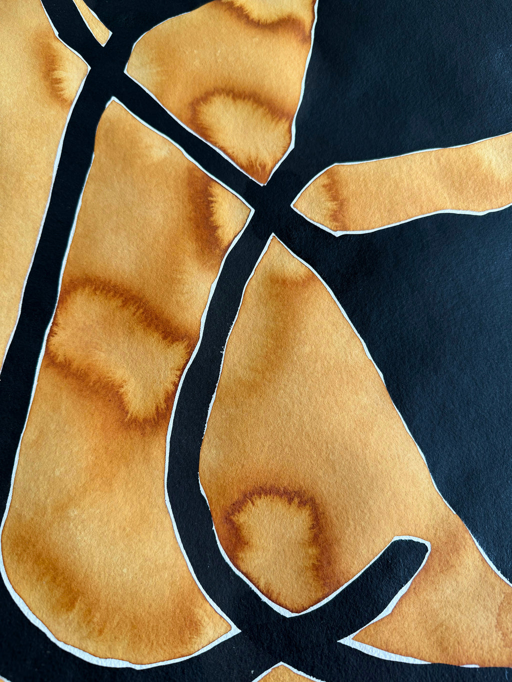 Painting by Kate Roebuck titled "Three Buds" - 5.