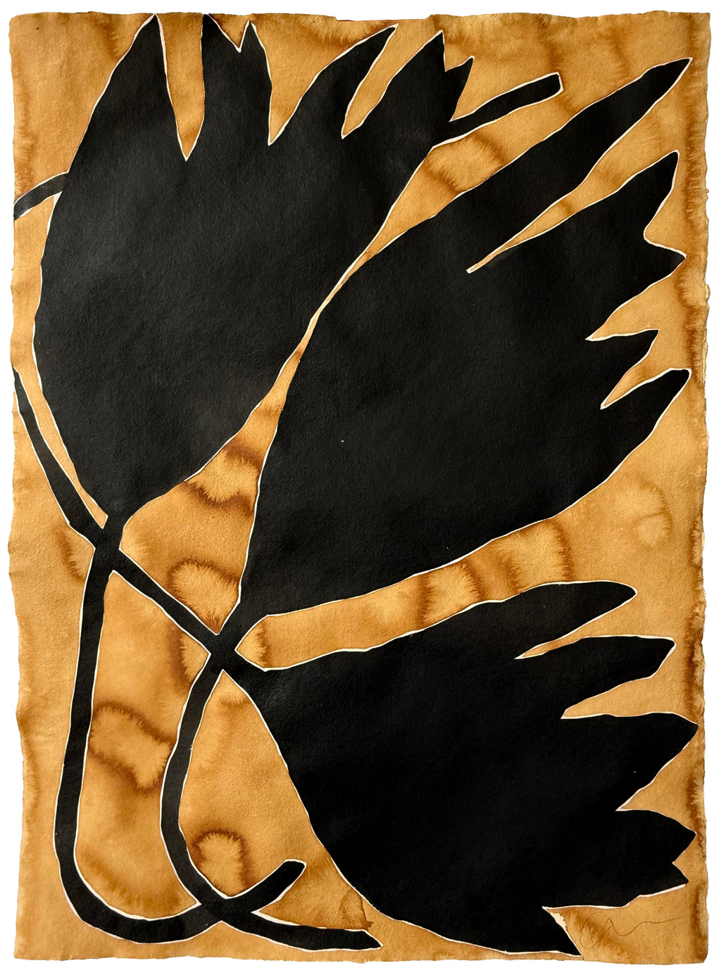 Painting by Kate Roebuck titled "Three Buds" - 4.