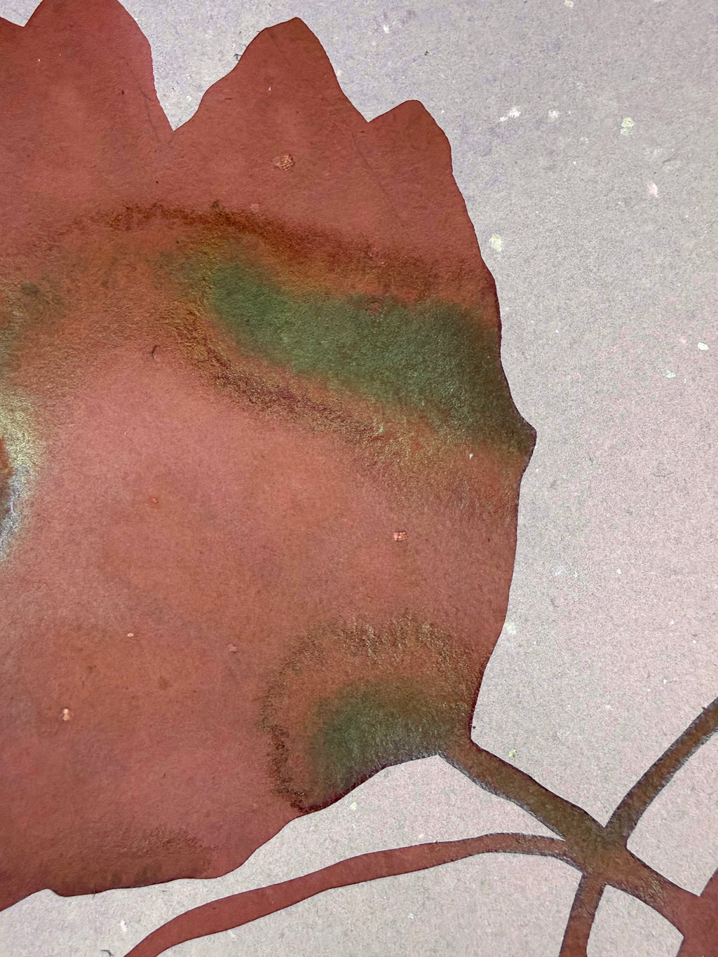 Painting by Kate Roebuck titled "Vine In Urn" - 5.