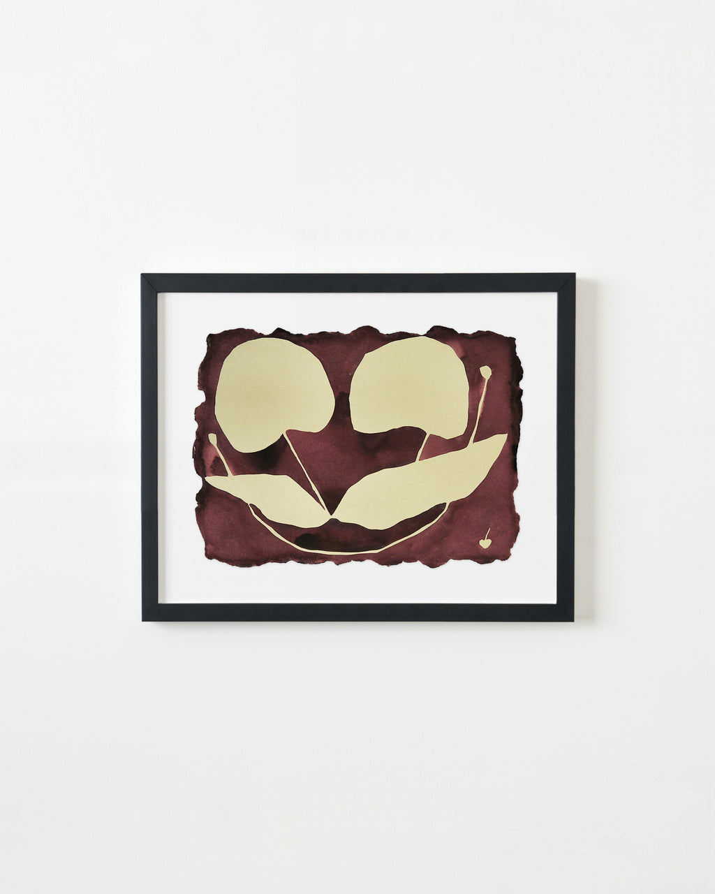 Painting by Kate Roebuck titled "Lil Cherry Smile" - 3.