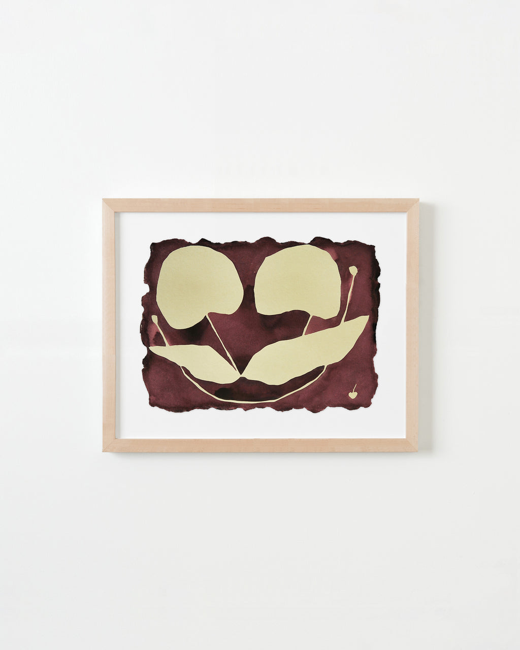 Painting by Kate Roebuck titled "Lil Cherry Smile" - 4.