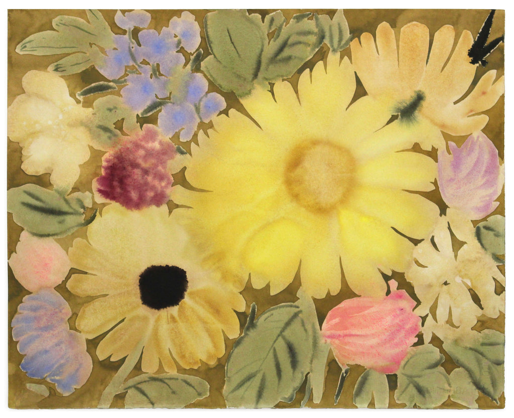 Painting by Kayla Plosz Antiel titled "Flowerfield 3" - 2.