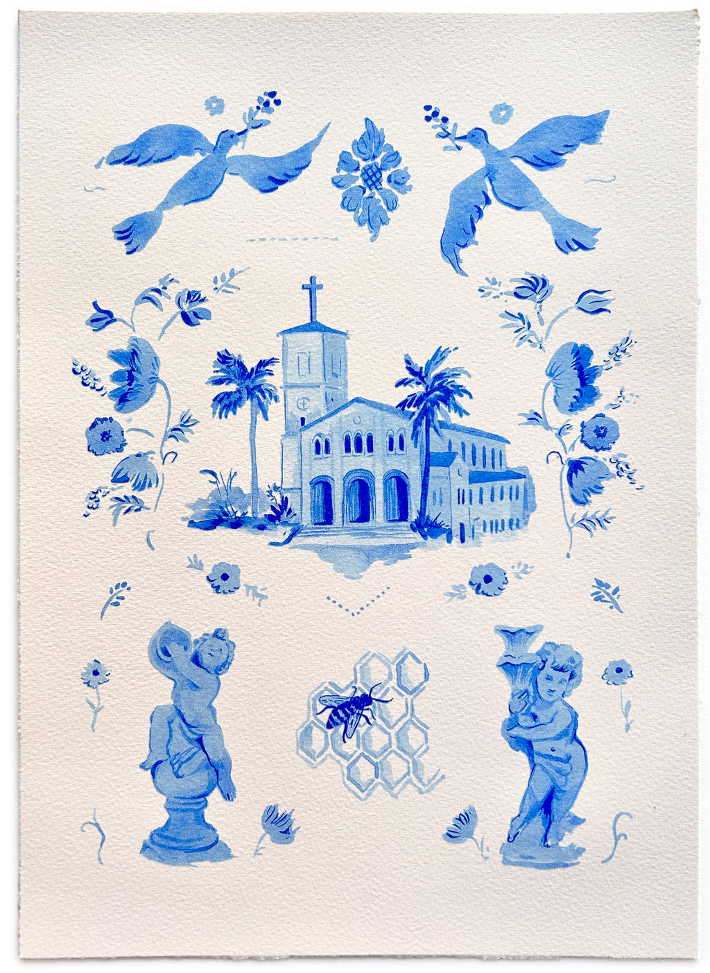 Painting by Kayla Plosz Antiel titled "Ultramarine Sampler 16" - 2.