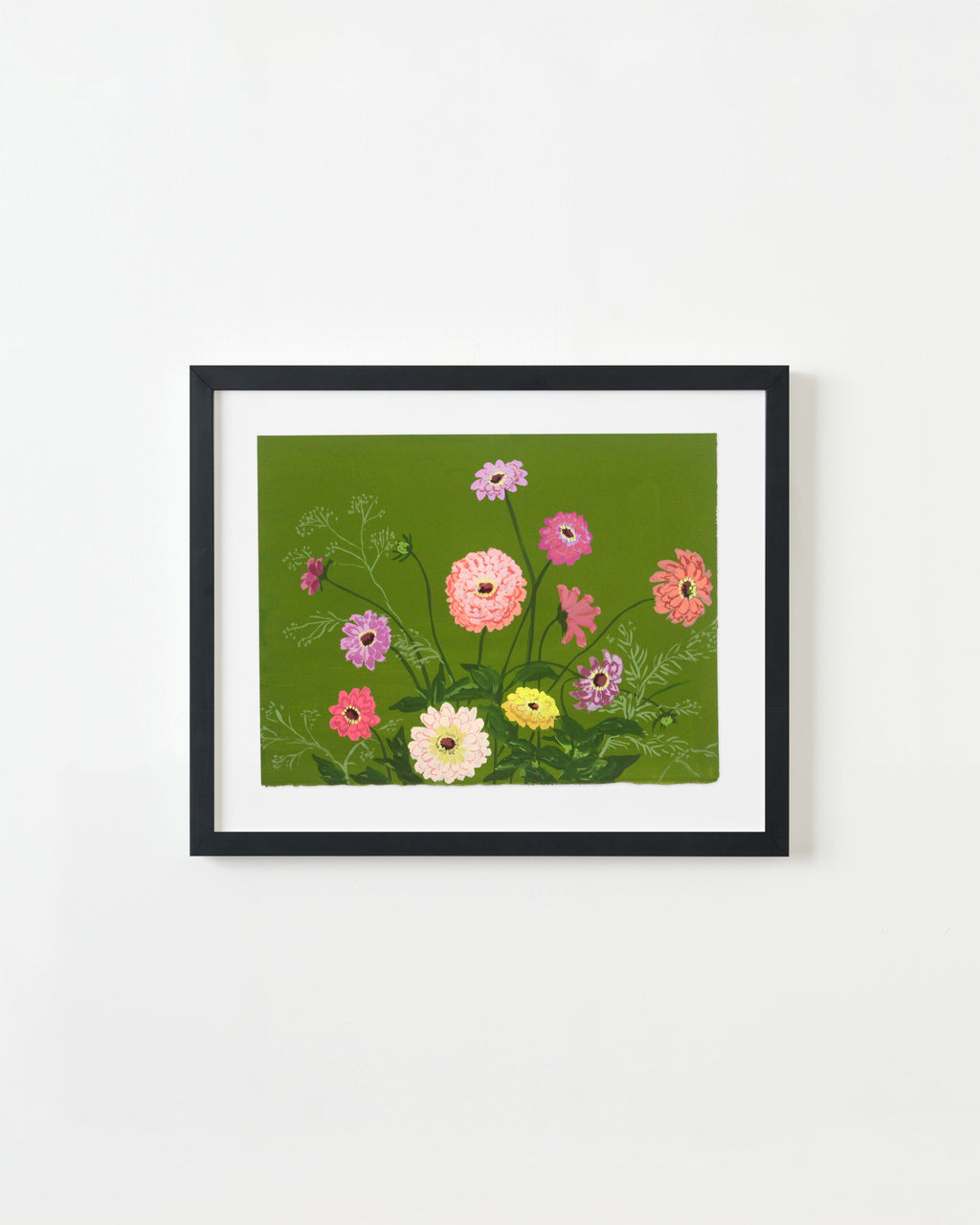 Painting by Kayla Plosz Antiel titled "Zinnias" - 4.