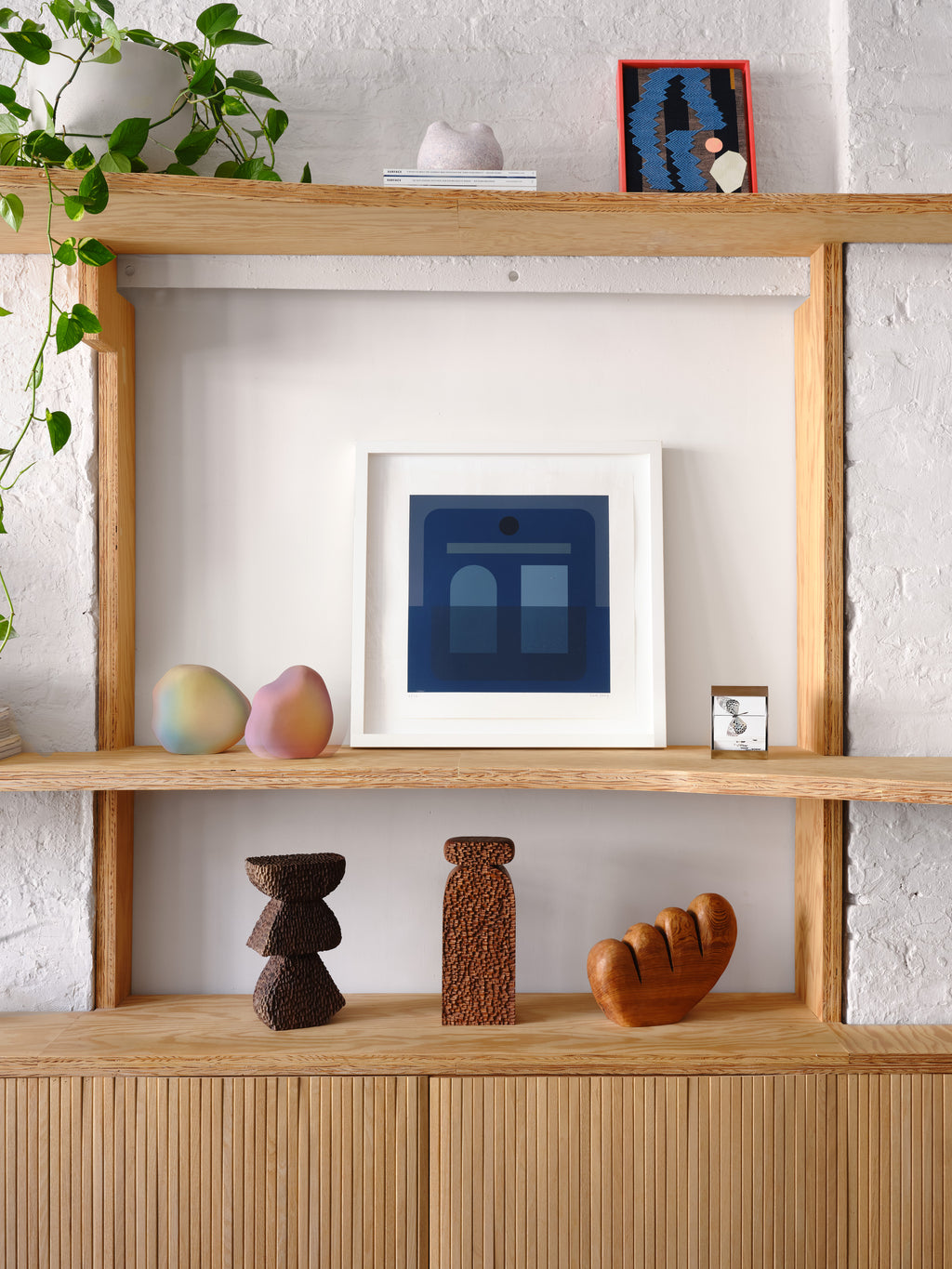 Print by Carla Weeks titled "Vocab Color Study in Blue" - 7.