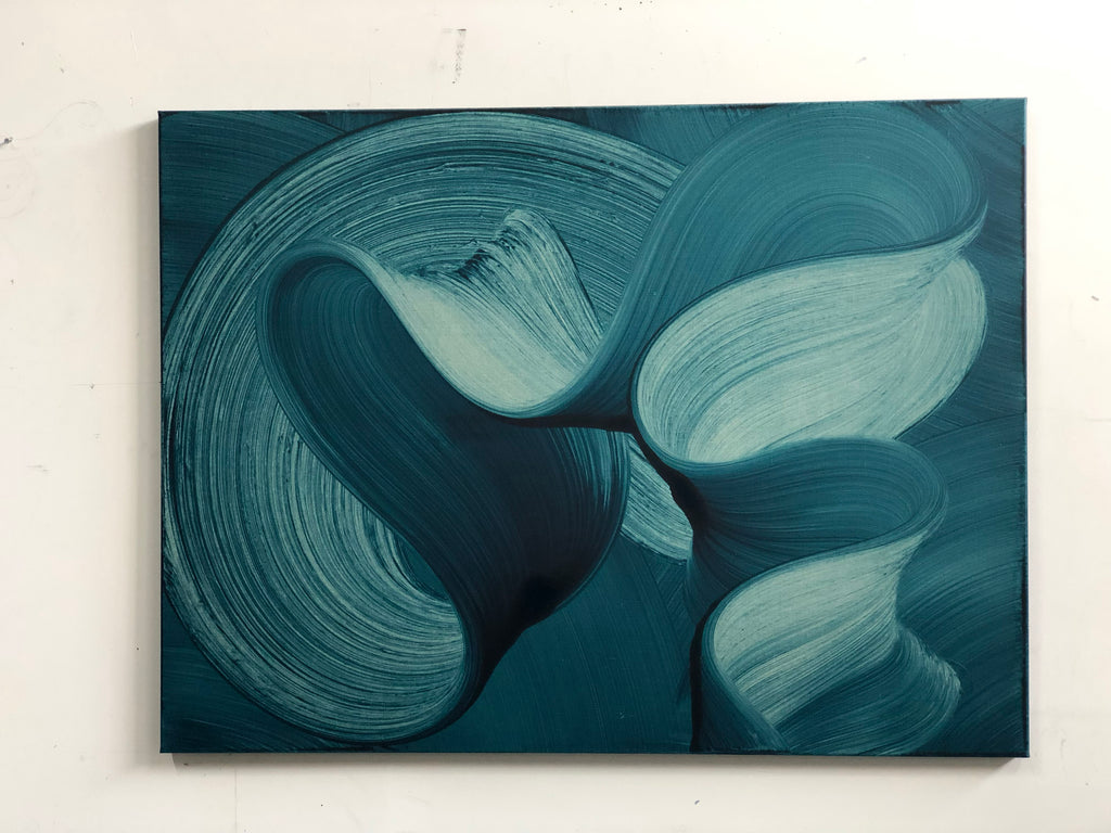 Painting by Kostas Papakostas titled "Secrets of the Sea #02" - 3.