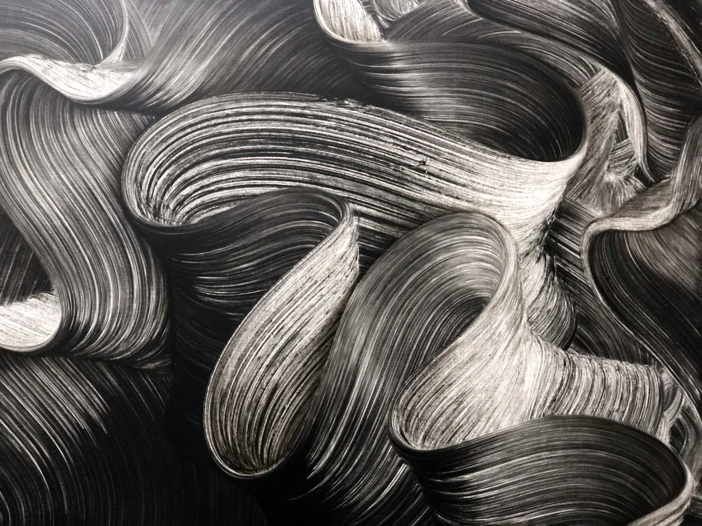 Painting by Kostas Papakostas titled "Threshold of Form" - 5.