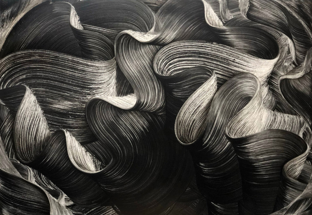 Painting by Kostas Papakostas titled "Threshold of Form" - 2.