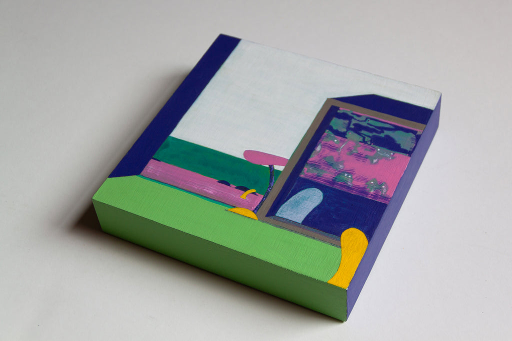 Painting by Kyle Pellet titled "Autobiography of the Conifer 📖😴" - 3.