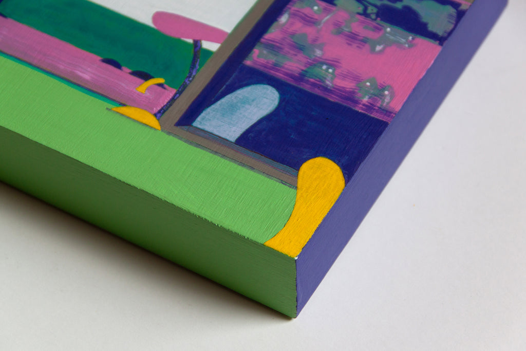 Painting by Kyle Pellet titled "Autobiography of the Conifer 📖😴" - 4.