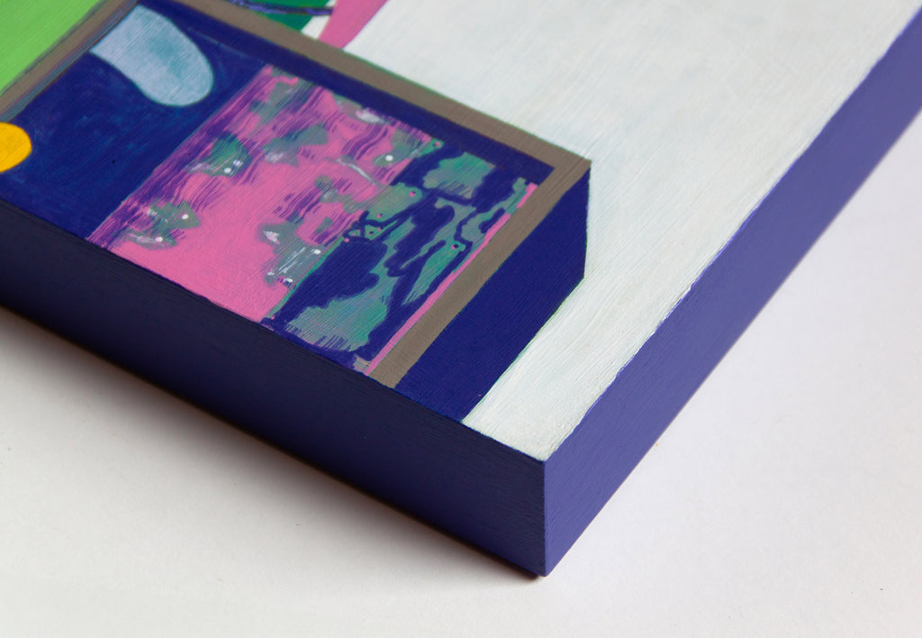 Painting by Kyle Pellet titled "Autobiography of the Conifer 📖😴" - 5.