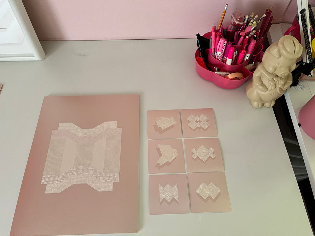 Drawing by Lucha Rodriguez titled "Ríos y Mares, Knife Drawing IV" - 4.