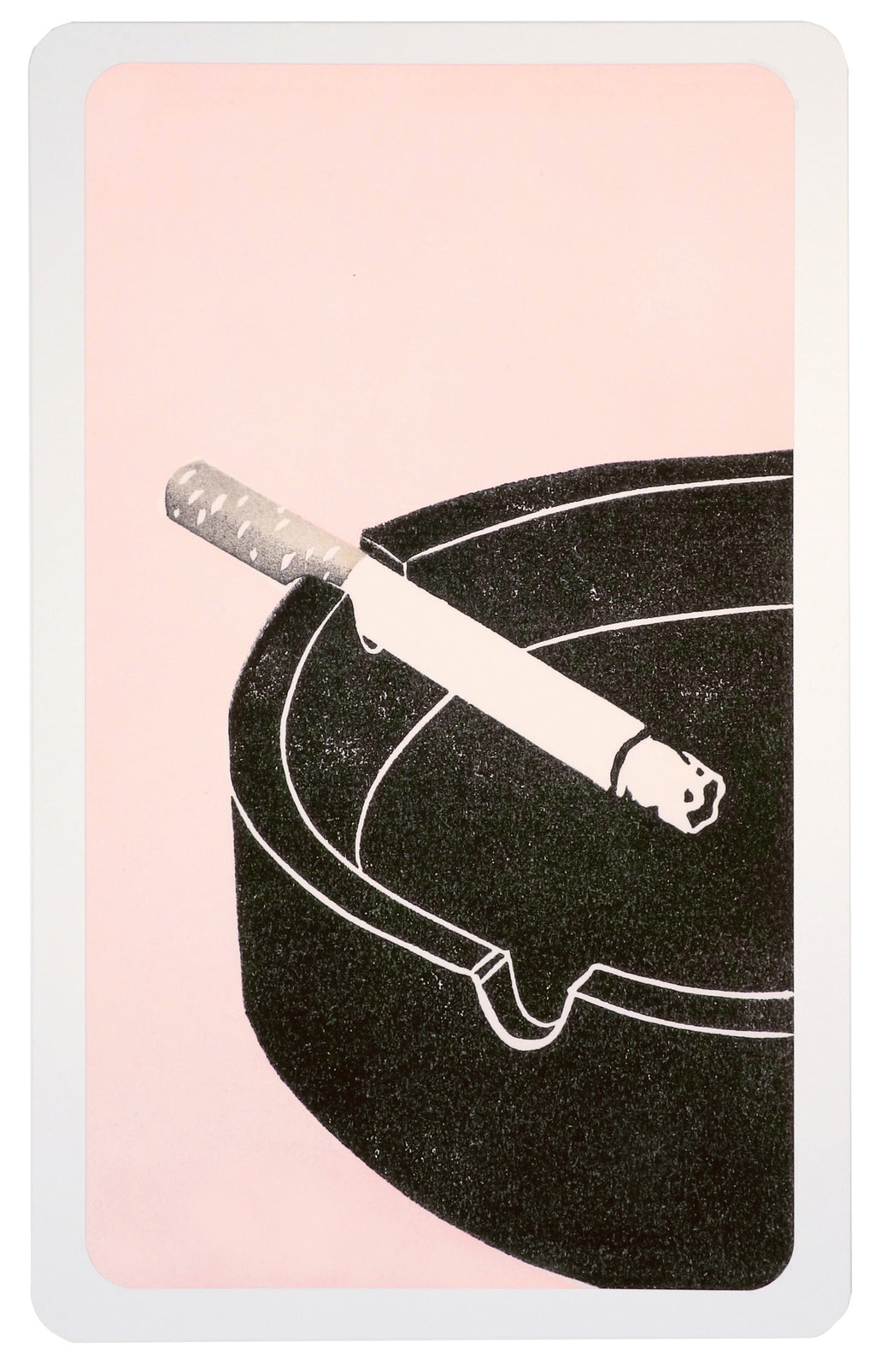Print by Langdon Graves titled "Cigarette (Mourning, red)" - 2.