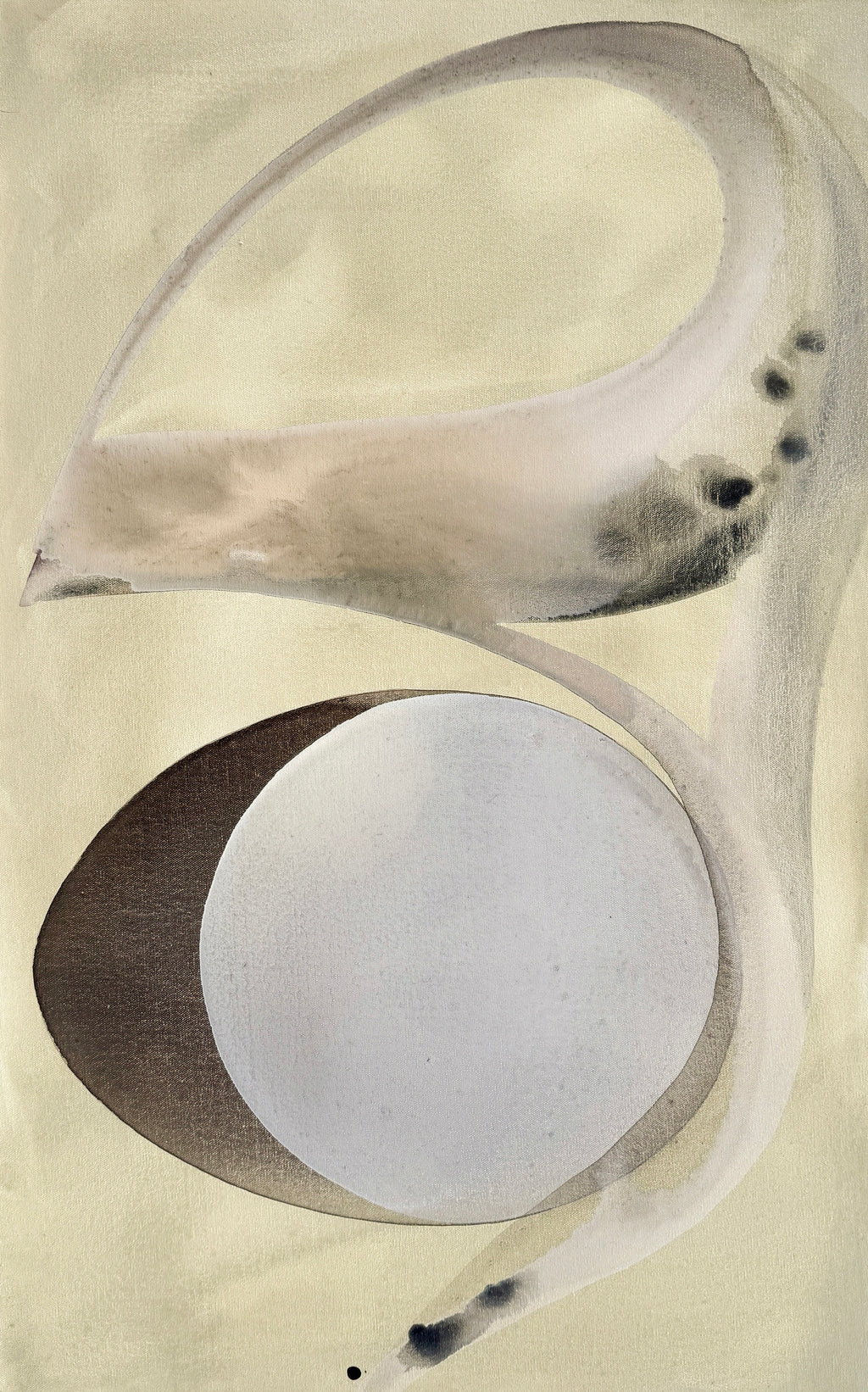 Painting by Laura Naples titled "Under the Leaf" - 2.