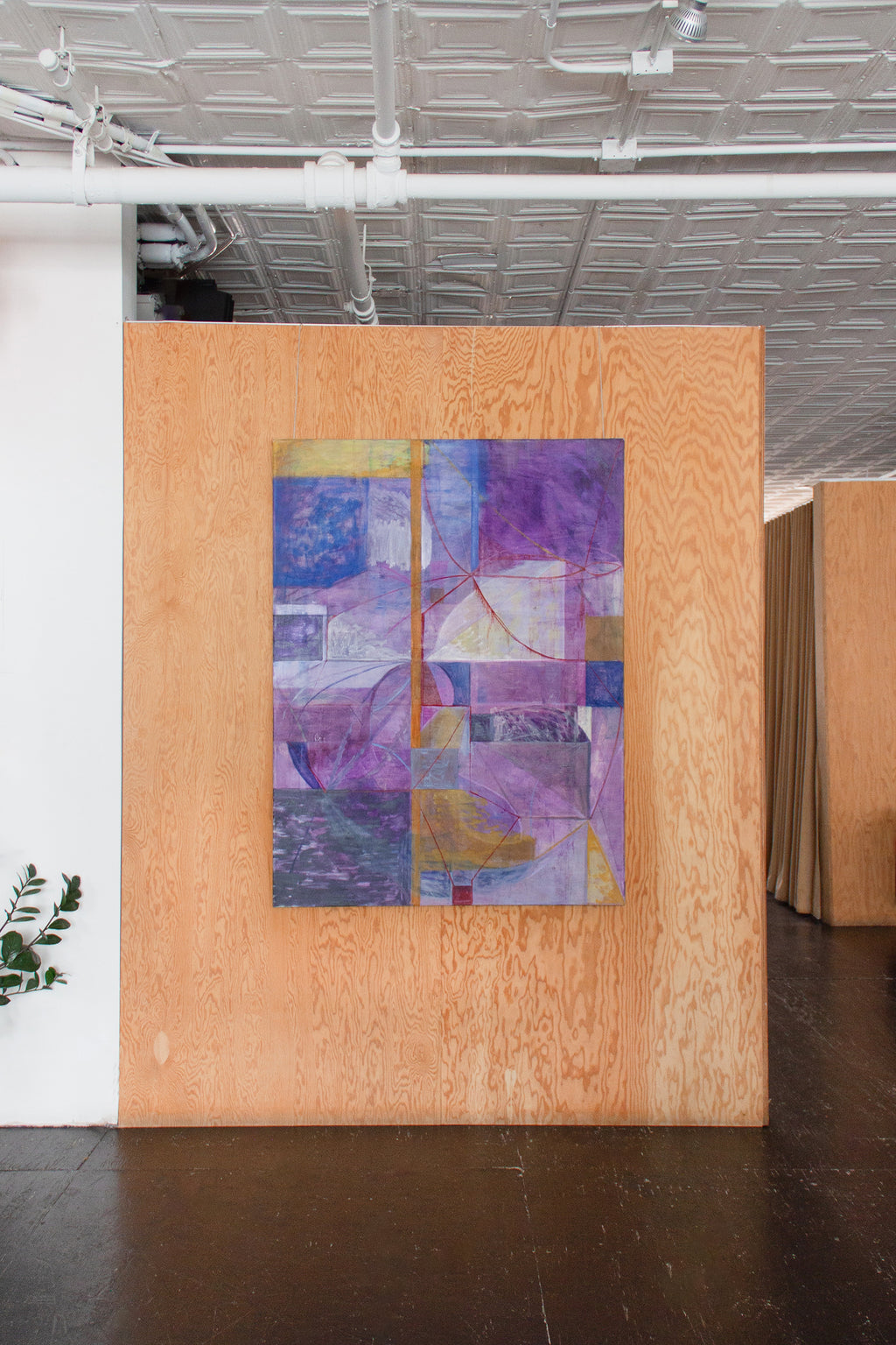 Painting by Jackie Meier titled "A Yellow Lane" - 6.