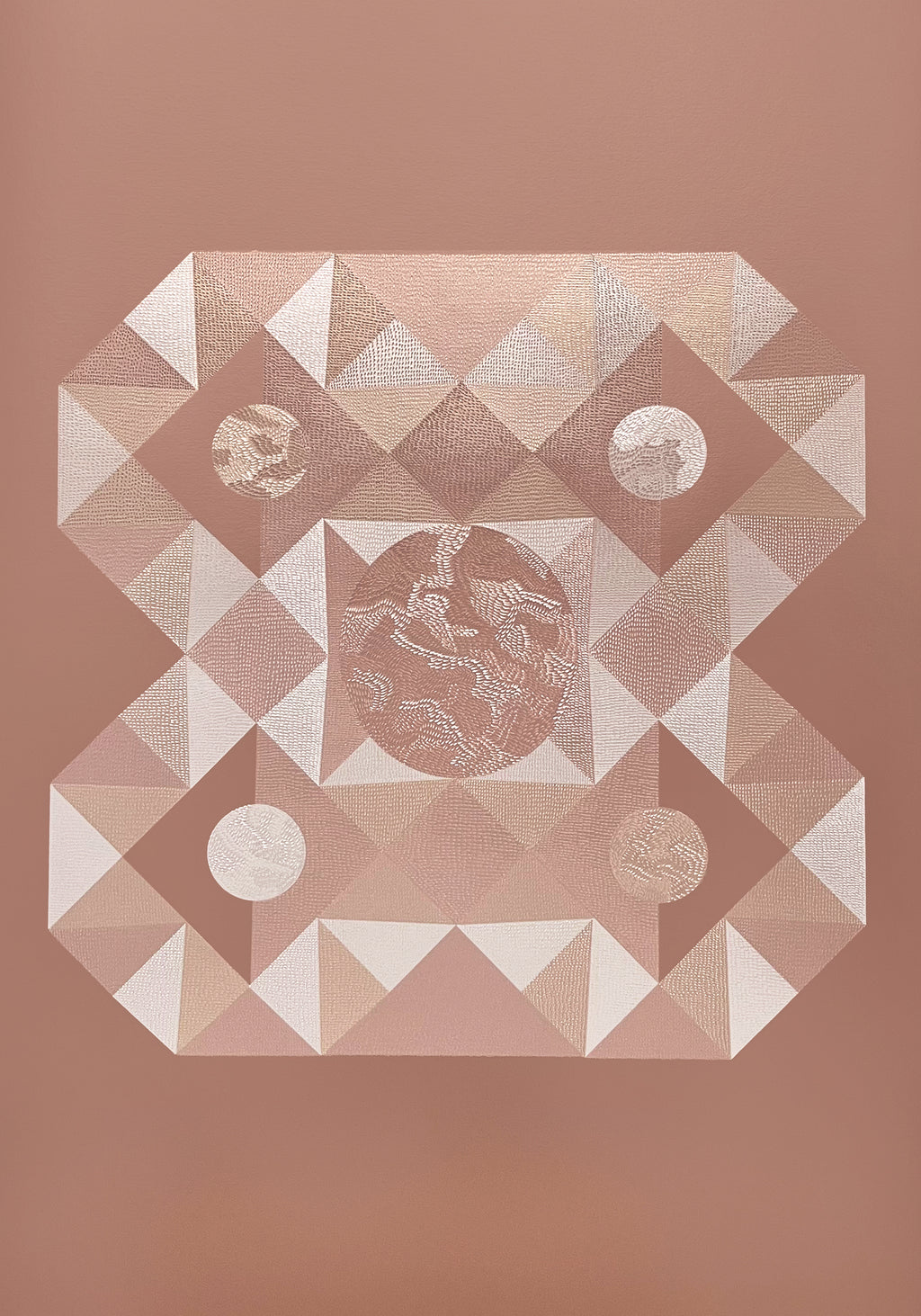 Drawing by Lucha Rodriguez titled "Cogollo de Moriche, Knife Drawing III" - 2.
