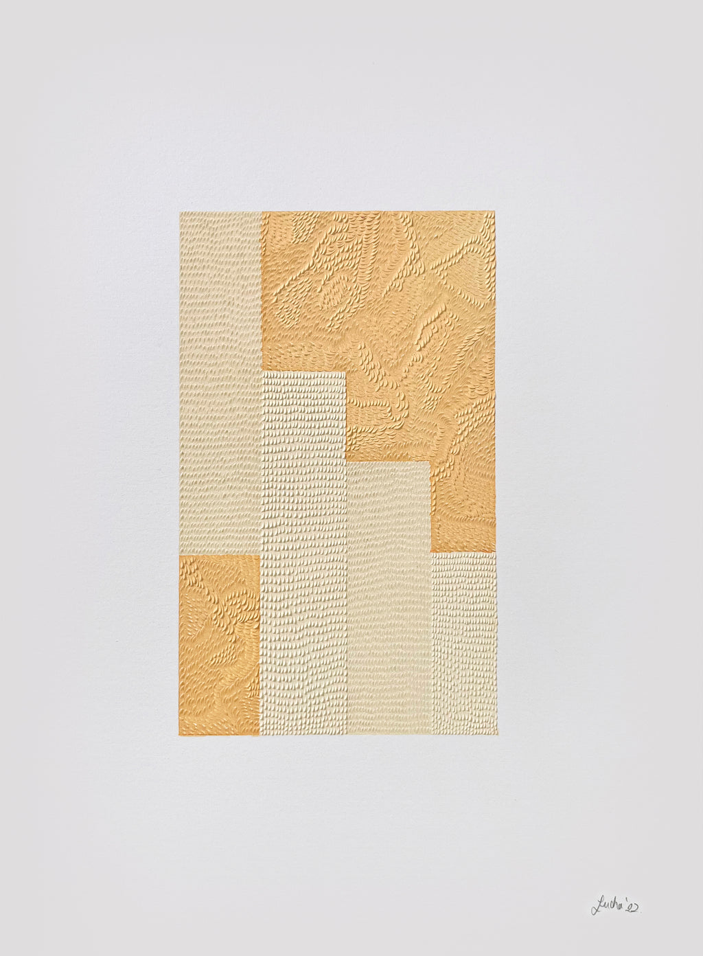 Drawing by Lucha Rodriguez titled "Dientes de Papelón II, Knife Drawing" - 2.