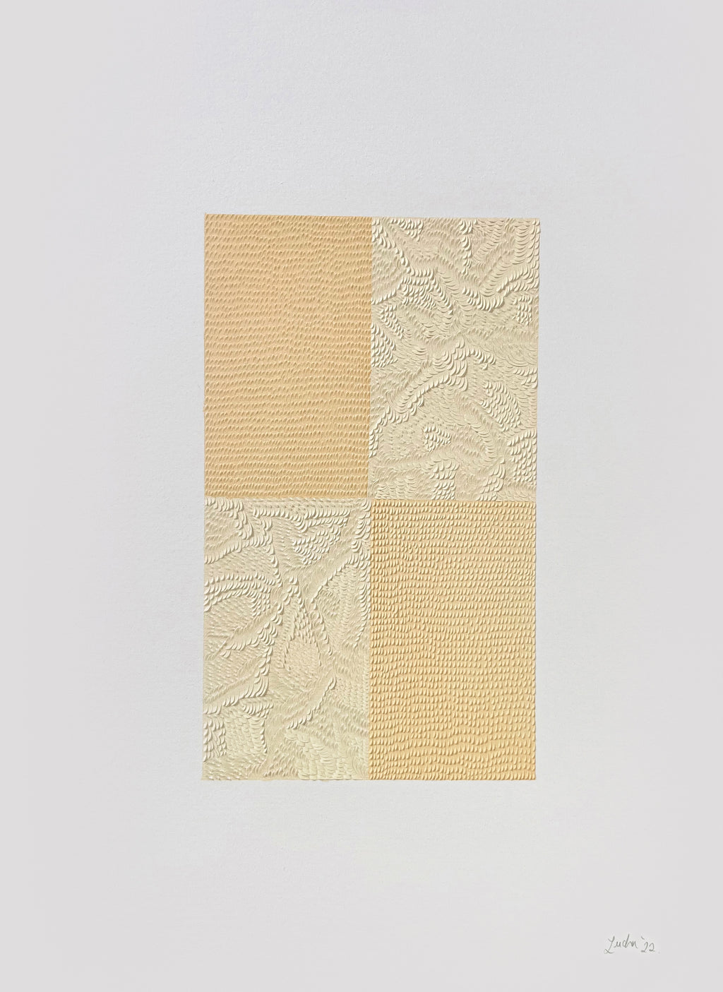 Drawing by Lucha Rodriguez titled "Dientes de Papelón IV, Knife Drawing" - 2.