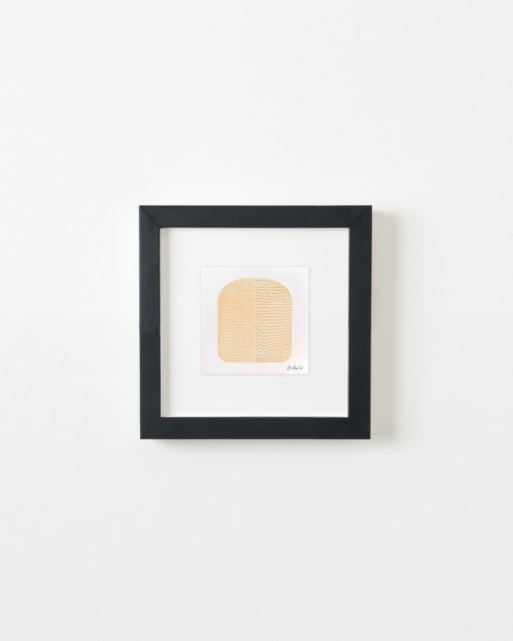 Drawing by Lucha Rodriguez titled "Ojos de papelito III, Knife Drawing" - 3.