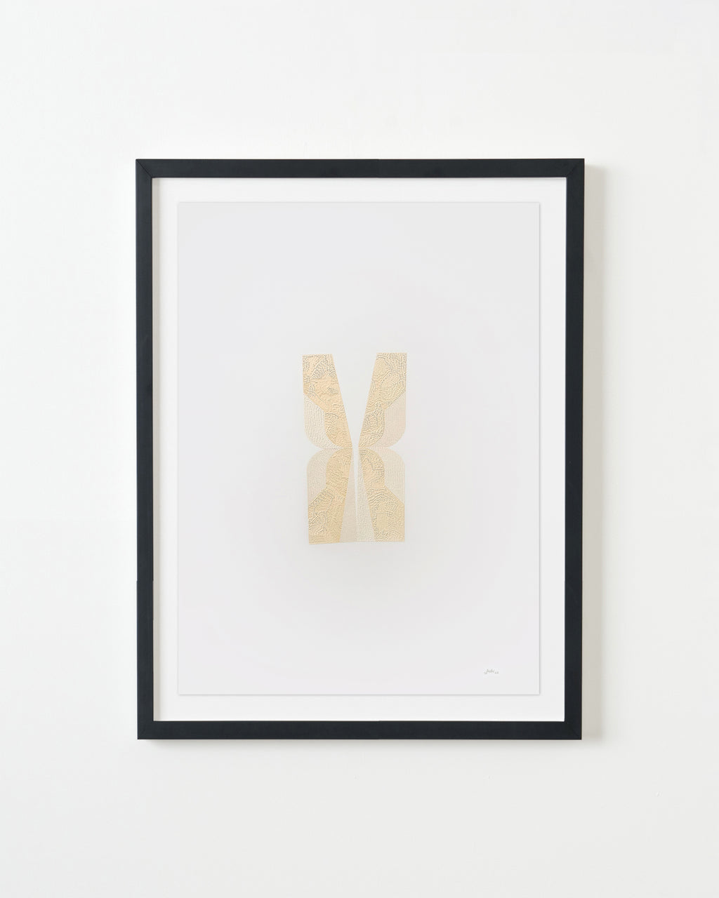 Drawing by Lucha Rodriguez titled "Quiebre Bahareque II, Knife Drawing" - 3.