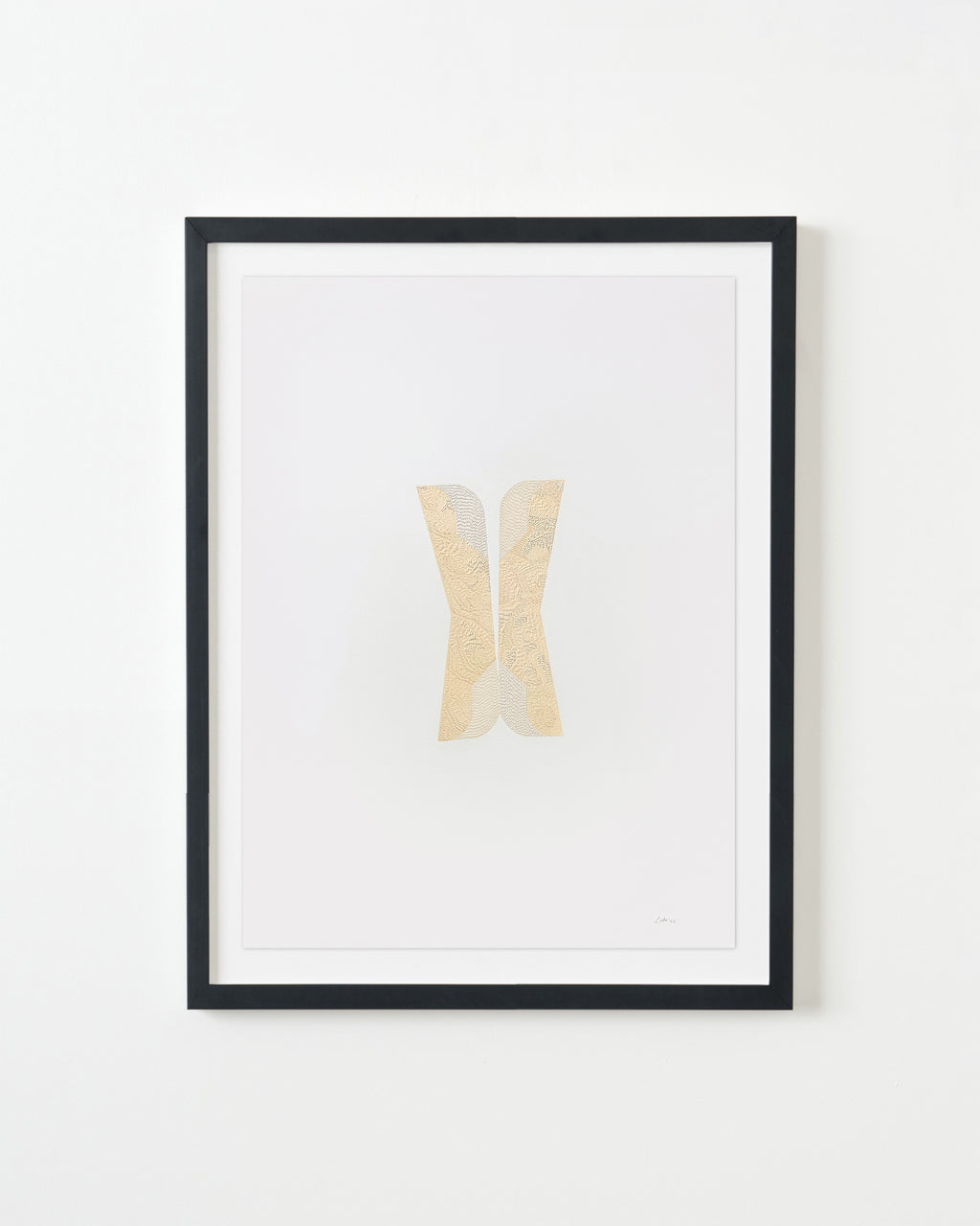Drawing by Lucha Rodriguez titled "Quiebre Bahareque III, Knife Drawing" - 3.