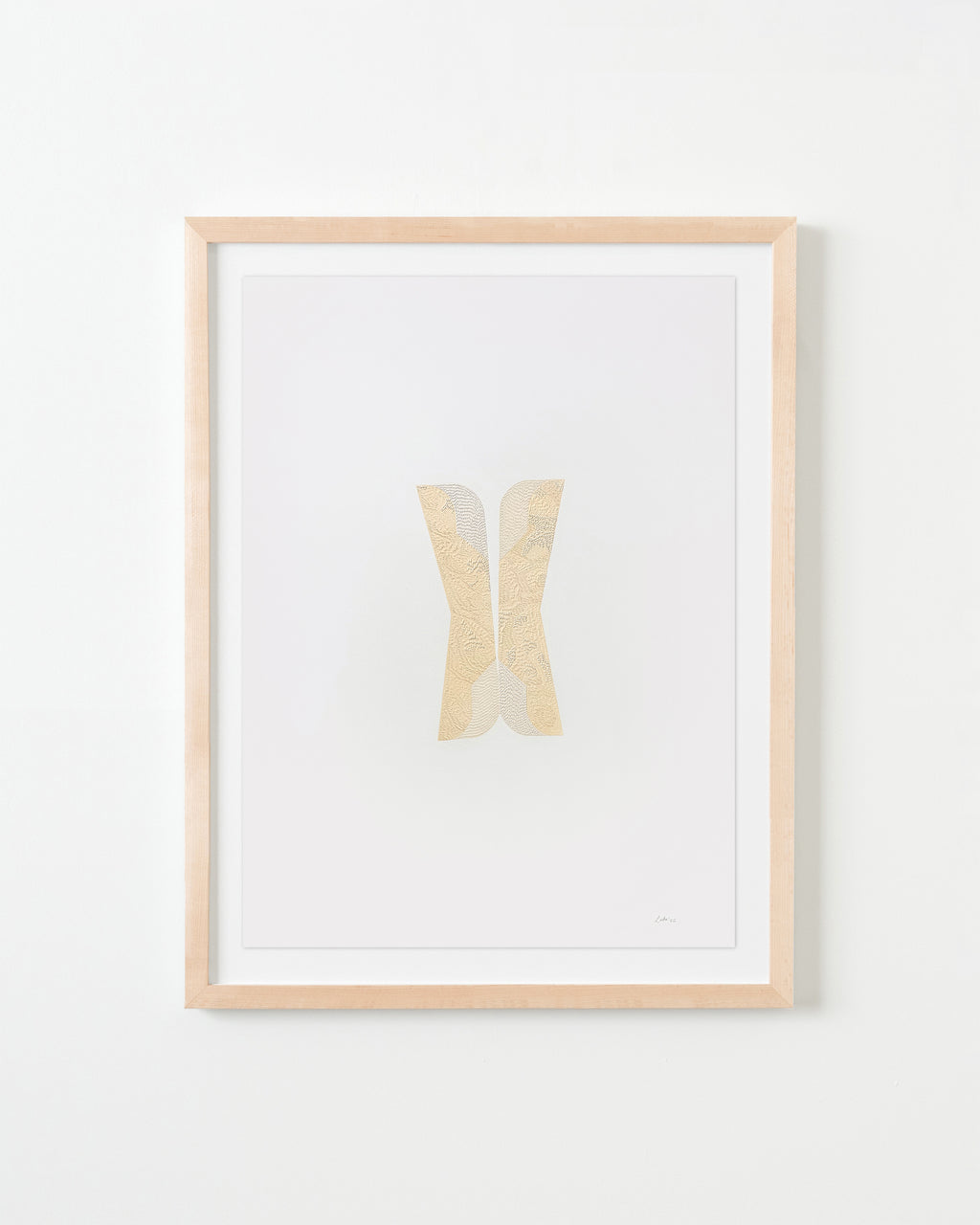 Drawing by Lucha Rodriguez titled "Quiebre Bahareque III, Knife Drawing" - 4.
