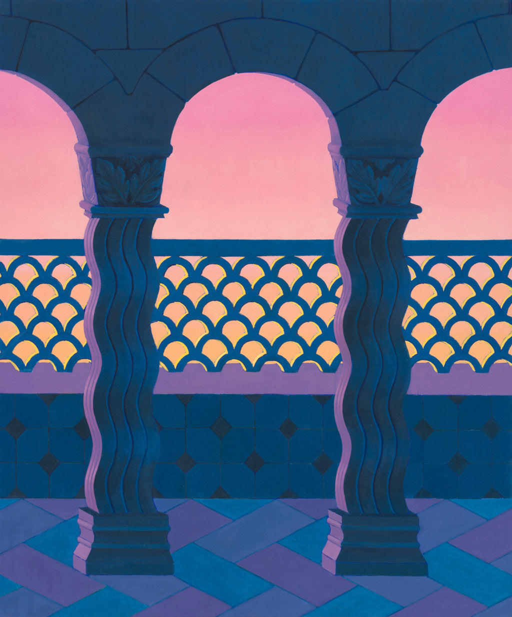 Painting by Lucía Rodríguez Pérez titled "Untitled (balcony I)" - 2.