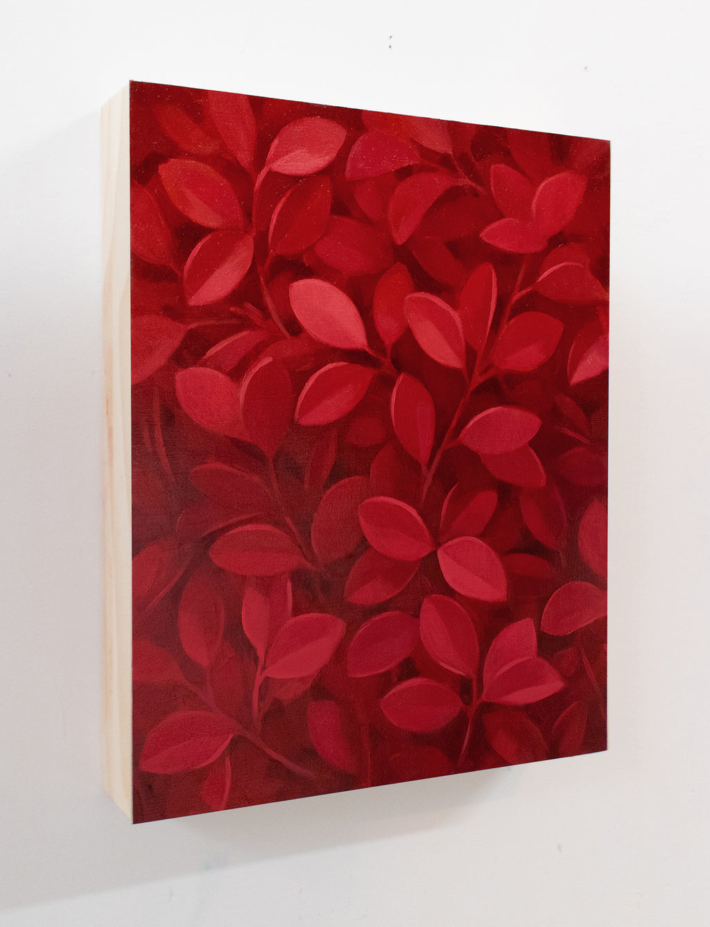 Painting by Lucía Rodríguez Pérez titled "Untitled (crimson glimpse)" - 3.