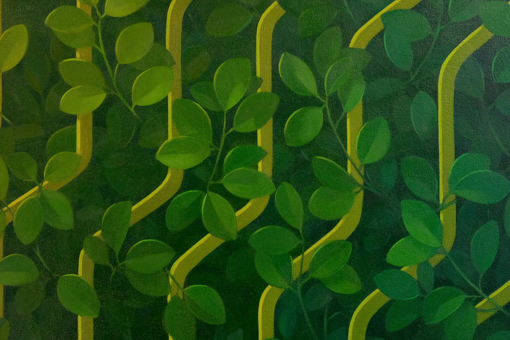 Painting by Lucía Rodríguez Pérez titled "Untitled (garden gate I)" - 3.