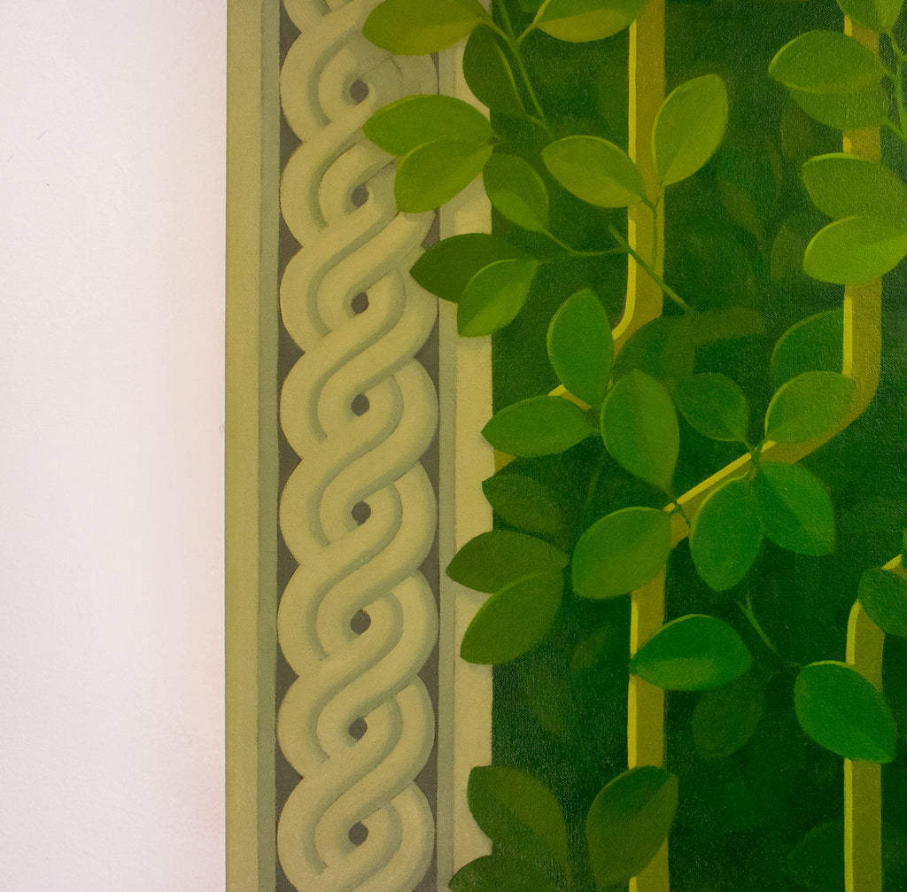 Painting by Lucía Rodríguez Pérez titled "Untitled (garden gate I)" - 5.